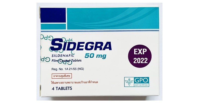 sidegra-50 mg ราคา