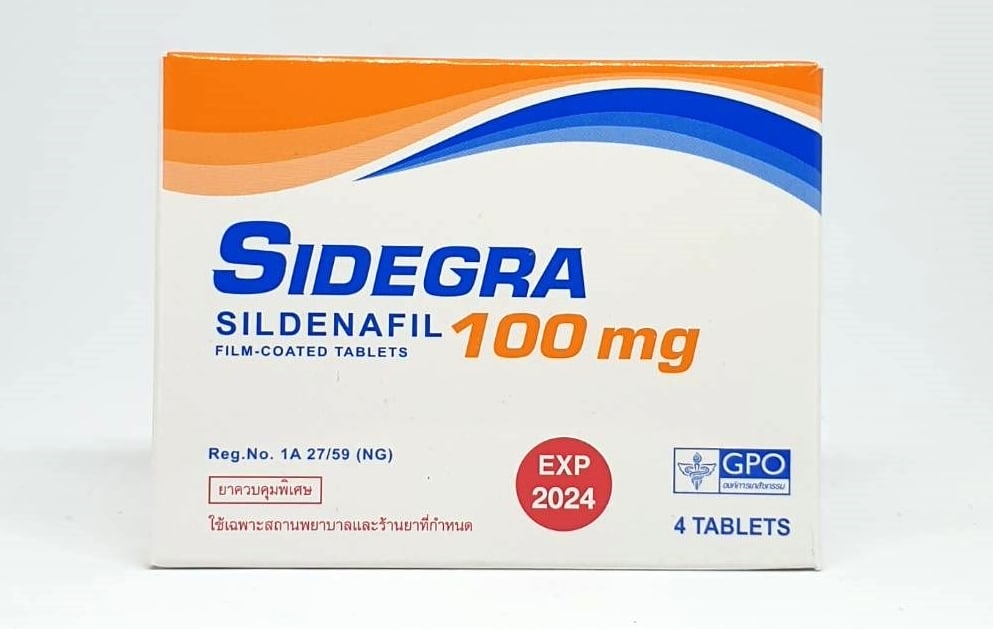 Sidegra 100 mg ราคาส่ง ร้านขายยา สรรพคุณ ผลข้างเคียง